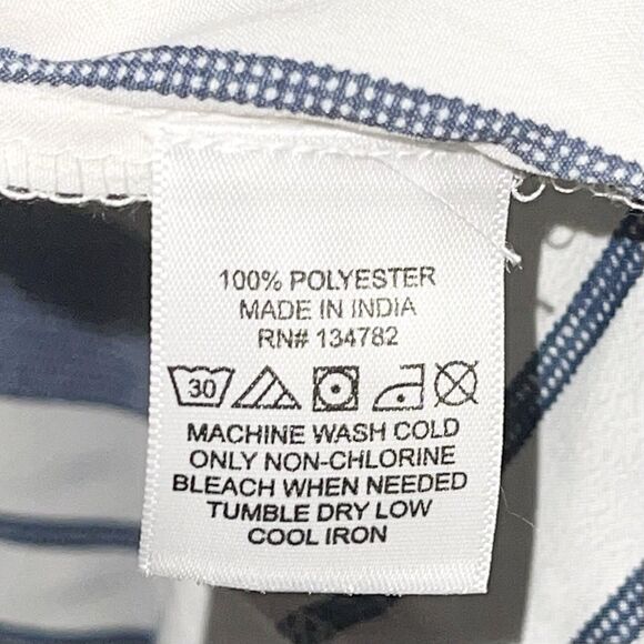 Blue White Off The Shoulders Ruffles Striped Maxi Sun Dress Size XL Womens - Picture 13 of 15